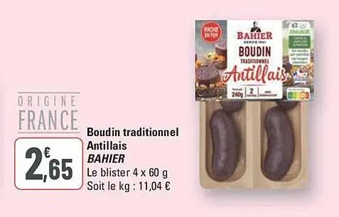 Boudin traditionnel Antillais
