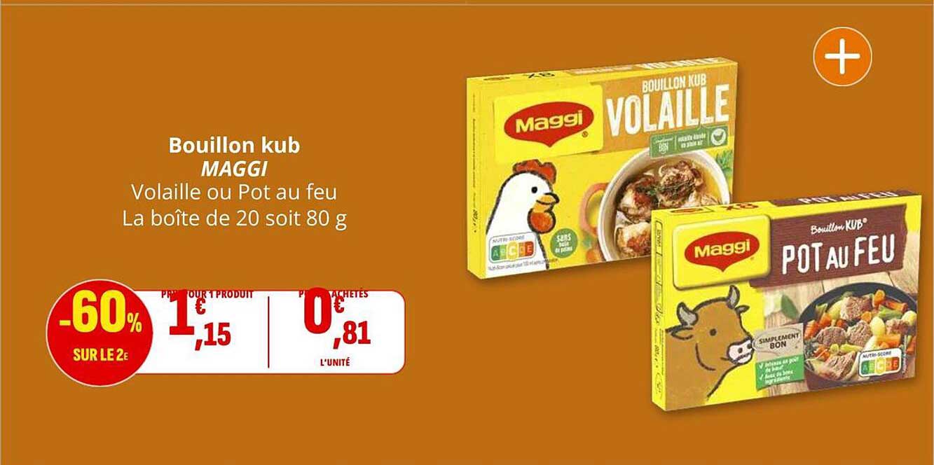 Bouillon kub MAGGI Volaille ou Pot au feu