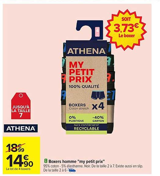 Boxers homme "my petit prix"