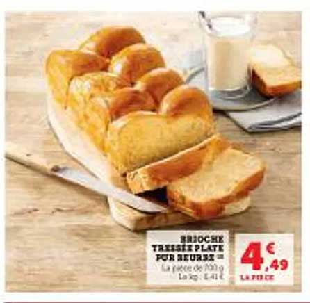 BRIOCHE TRESSÉE PLATE POUR BEURRER