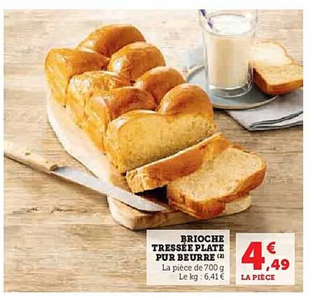 BRIOCHE TRESSÉE PLATE PUR BEURRE