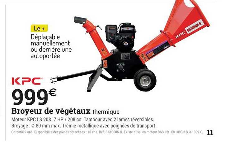 Broyeur de végétaux thermique