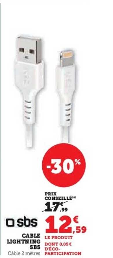 CÂBLE LIGHTNING SBS