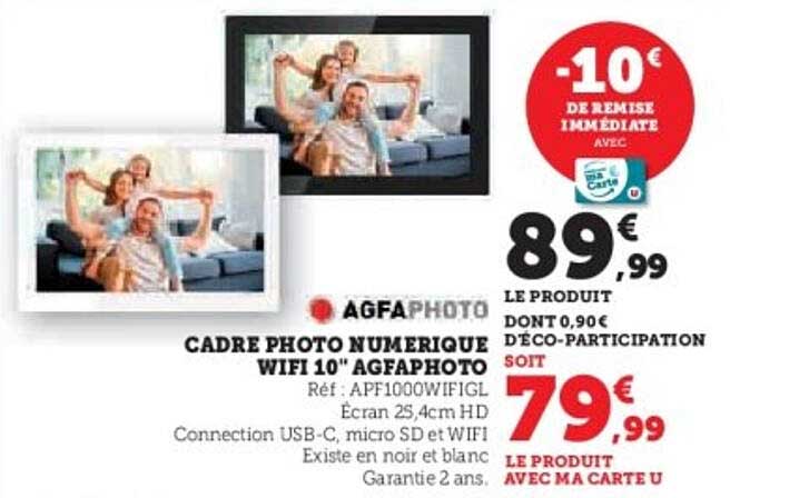 CADRE PHOTO NUMERIQUE WIFI 10" AGFAPhoto