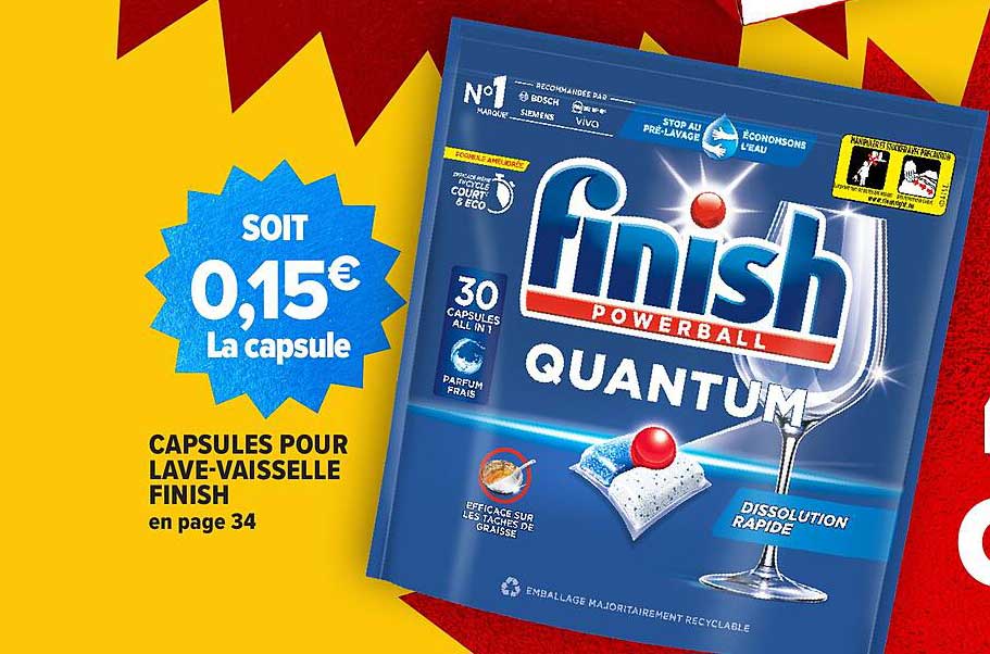 CAPSULES POUR LAVE-VAISSELLE FINISH