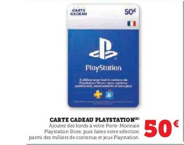 CARTE CADEAU PLAYSTATION