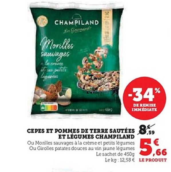 CEPE ET POMMES DE TERRE SAUTÉES ET LÉGUMES CHAMPILAND