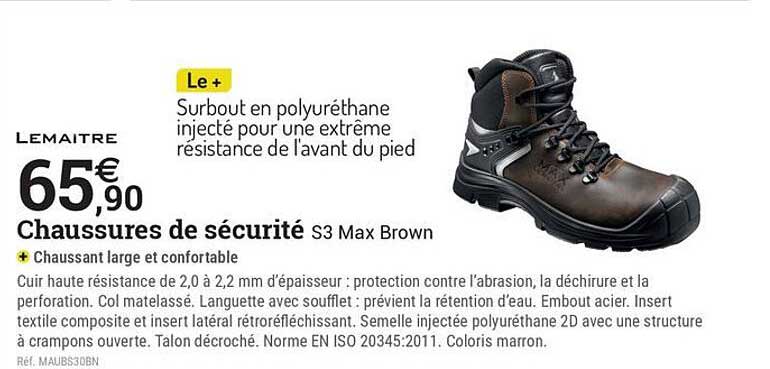 Chaussures de sécurité S3 Max Brown
