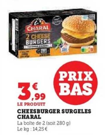 CHEESEBURGER SURGELES CHARAL
