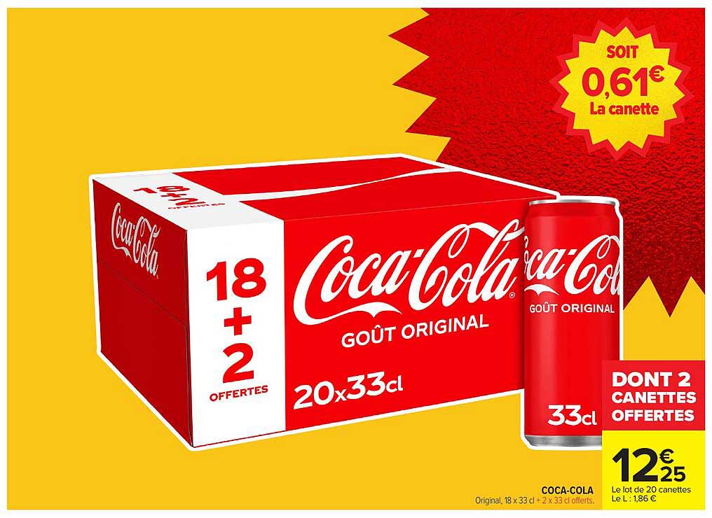 Coca-Cola Goût Original 20 x 33 cl