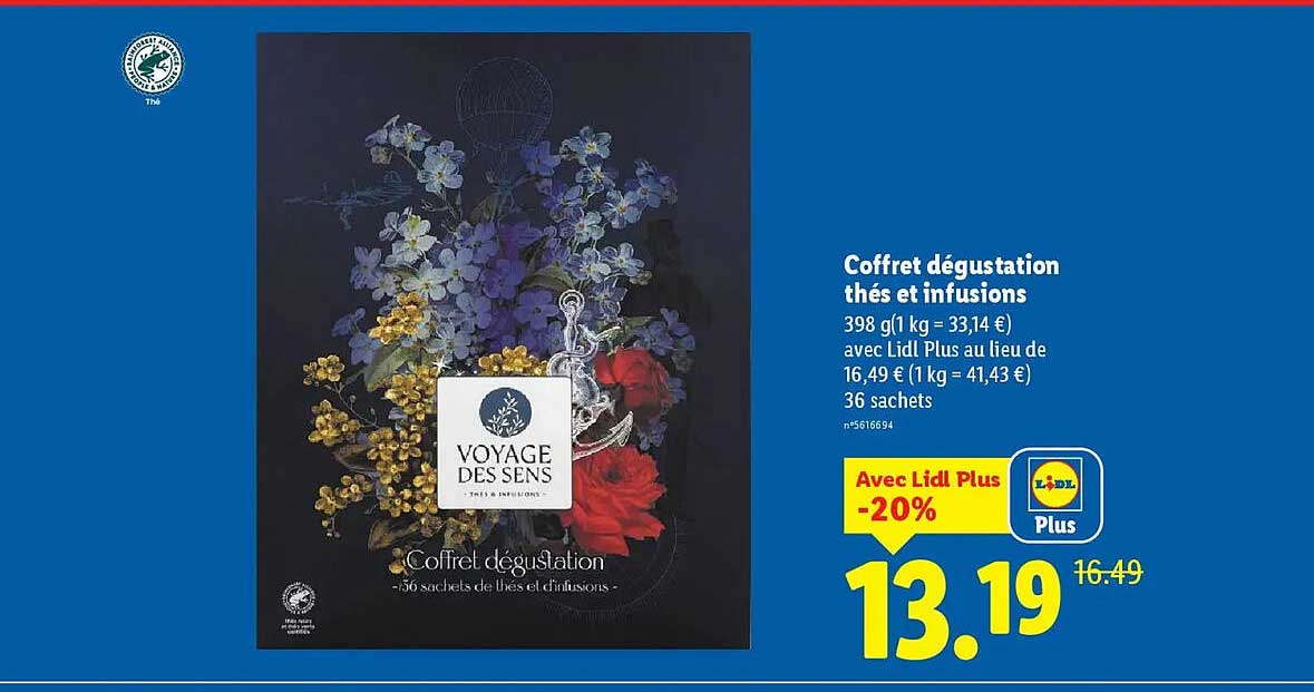 Coffret dégustation thés et infusions