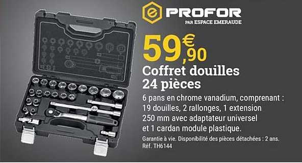Coffret douilles 24 pièces
