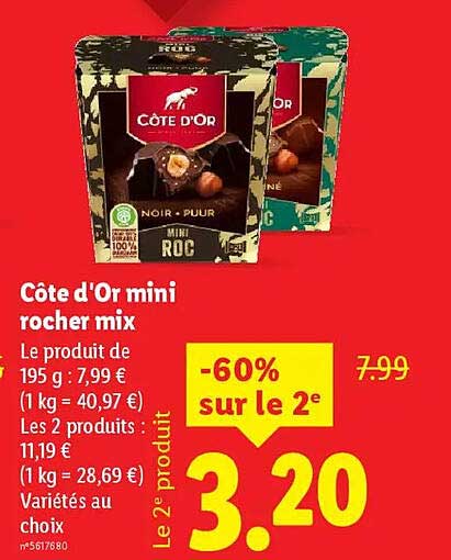 Côte d'Or mini rocher mix
