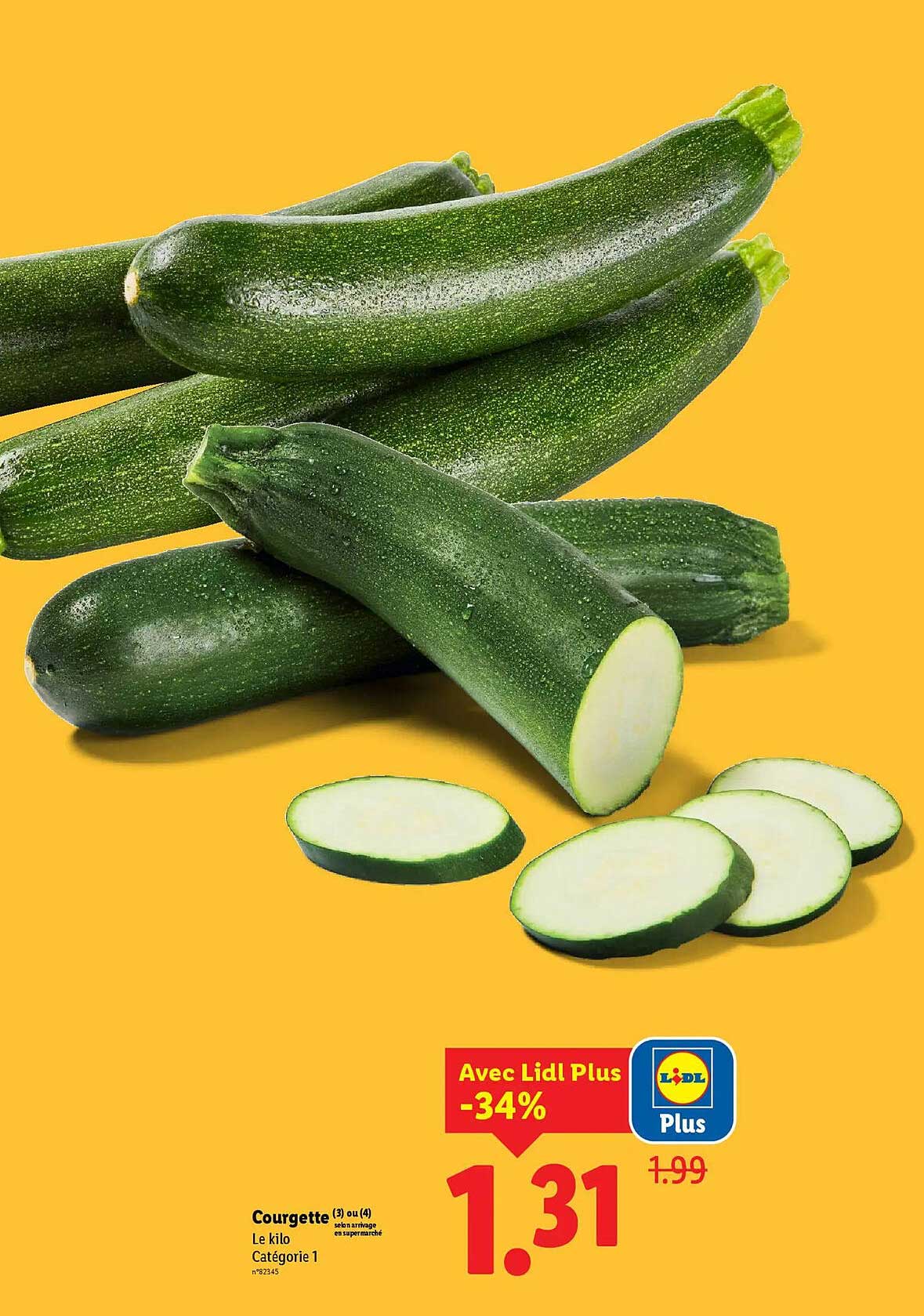 Courgette (1 kg) -34%