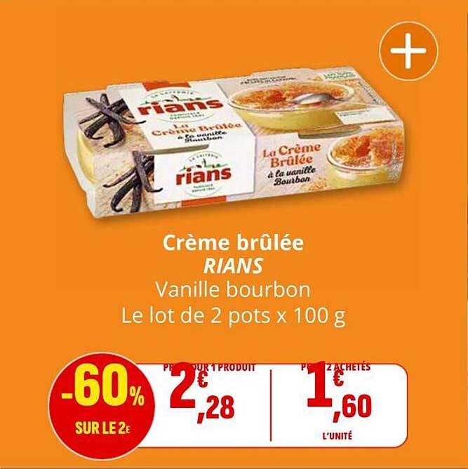 Crème brûlée RIANS Vanille bourbon