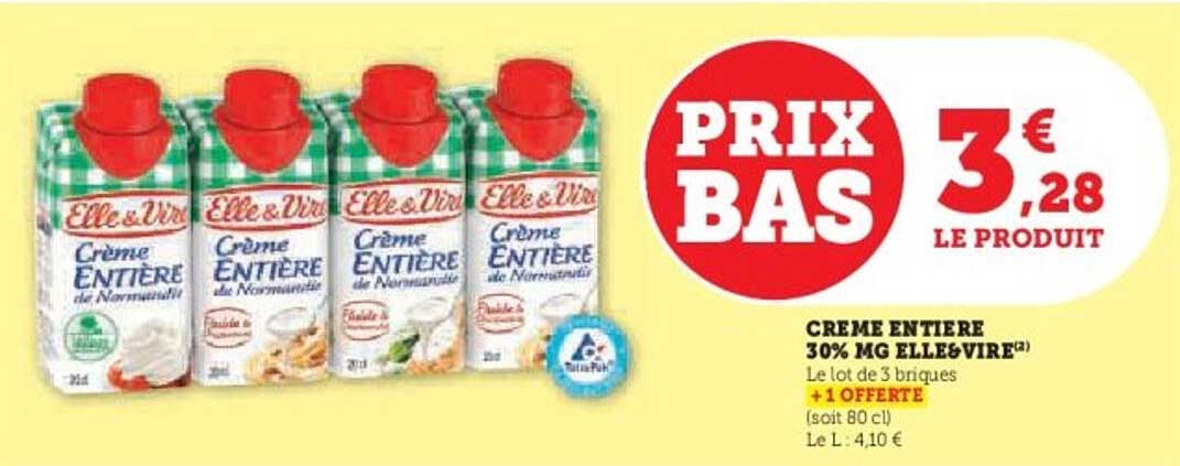 CRÈME ENTIÈRE 30% MG ELLE & VIRE