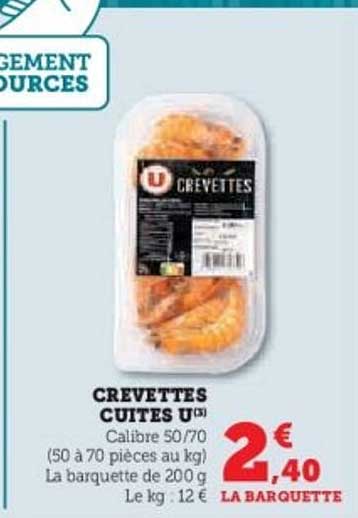 CREVETTES CUITES U