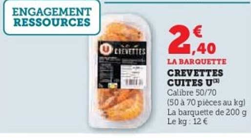 CREVETTES CUITES U