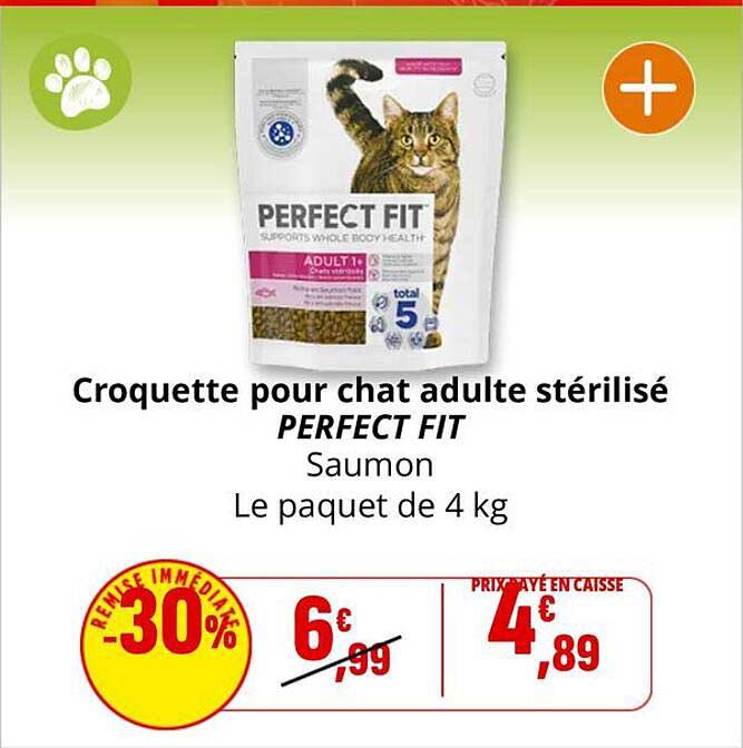 Croquette pour chat adulte stérilisé PERFECT FIT
