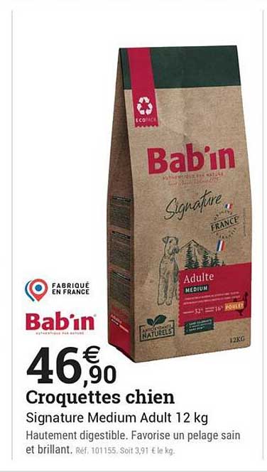 Croquettes chien Signature Medium Adult 12 kg