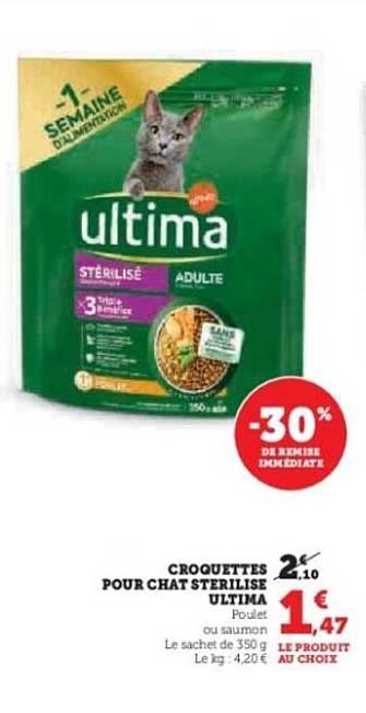 CROQUETTES POUR CHAT STERILISE ULTIMA
