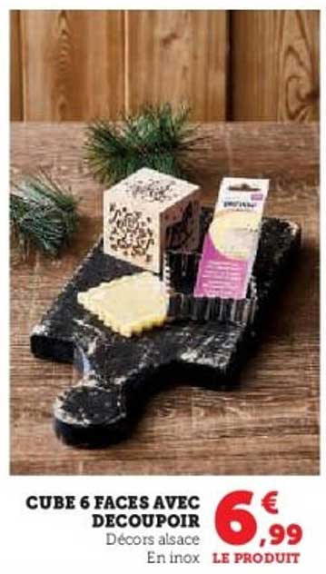 CUBE 6 FACES AVEC DECOUPOIR