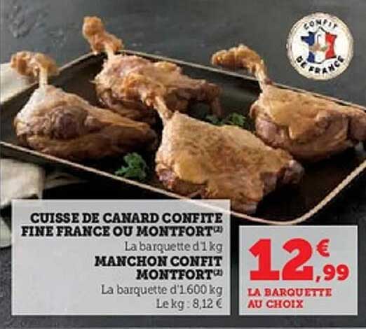 CUISSE DE CANARD CONFITE FINE FRANCE OU MONTFORT
