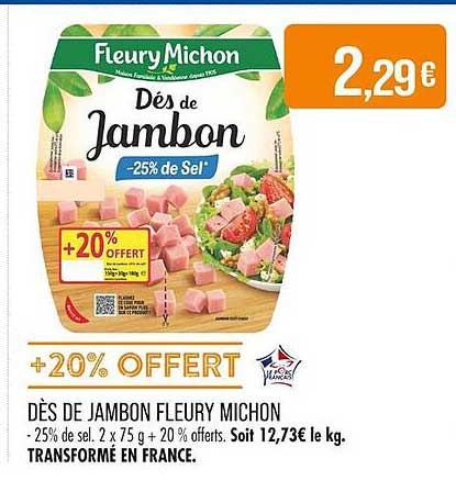 DÉS DE JAMBON FLEURY MICHON