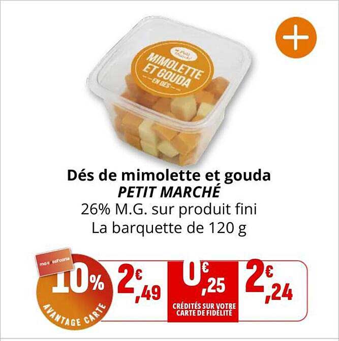 Dés de mimolette et gouda