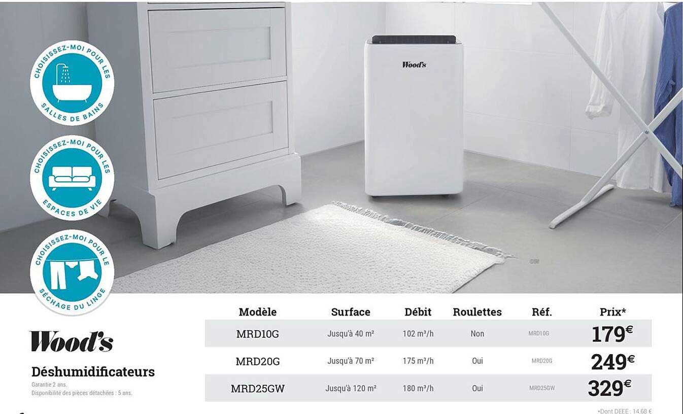 DÉSHUMIDIFICATEURS WOOD'S