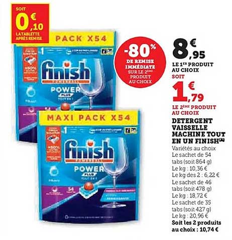 DÉTERGENT VAISSELLE MACHINE TOUT EN UN FINISH