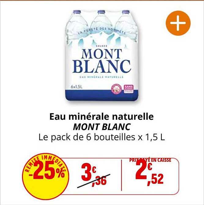 Eau minérale naturelle MONT BLANC