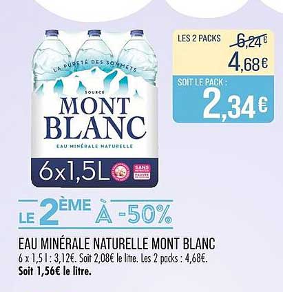 EAU MINÉRALE NATURELLE MONT BLANC