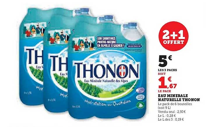 EAU MINERALE NATURELLE THONON