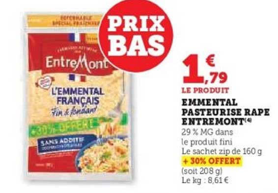 EMMENTAL PASTEURISE RAPE ENTREMONT