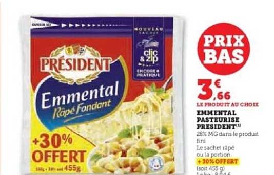 Emmental Râpé Fondant Président