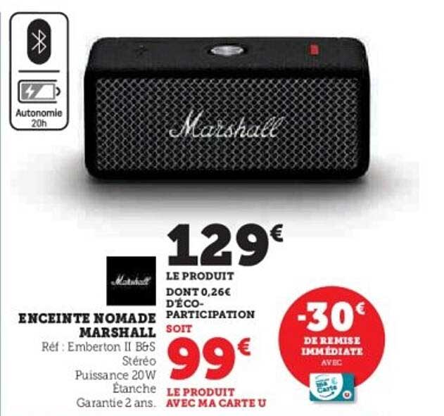 ENCEINTE NOMADE MARSHALL