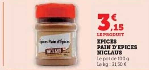 EPICES PAIN D'ÉPICES NICLAUS