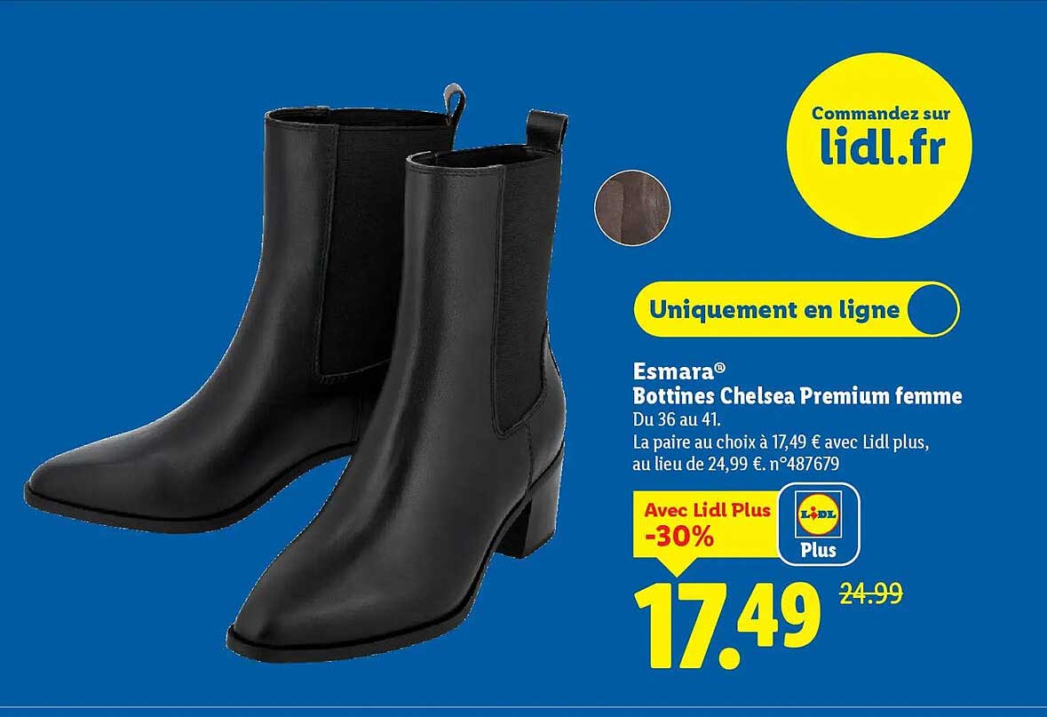 Esmara® Bottines Chelsea Premium femme