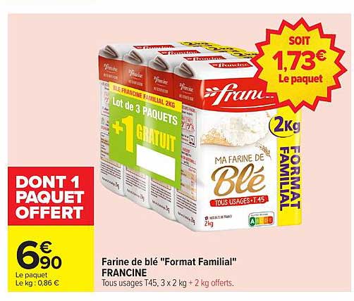 Farine de blé "Format Familial" FRANCINE