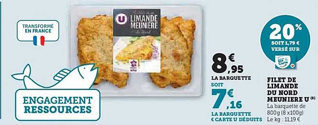 Filet de Limande du Nord Meunière U