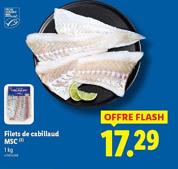 Filets de cabillaud MSC