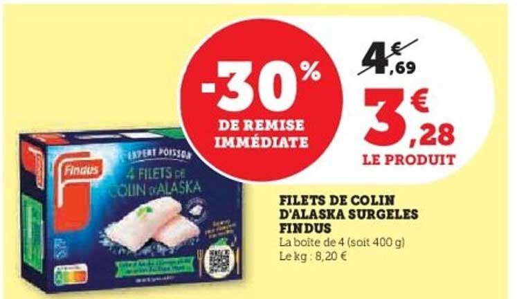 FILETS DE COLIN D’ALASKA SURGELES FINDUS