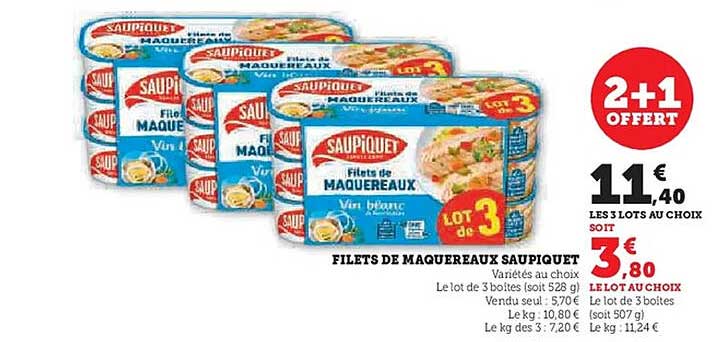 FILETS DE MAQUEREAUX SAUPIQUET