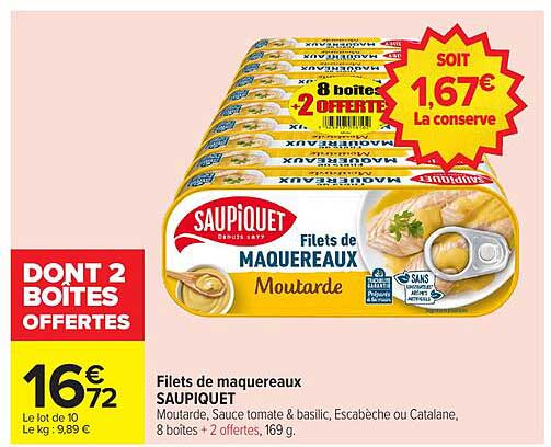 Filets de maquereaux SAUPIQUET