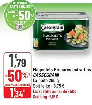 Flageolets Préparés extra-fins CASSEGRAIN