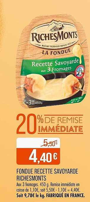 Fondue Recette Savoyarde RichesMonts