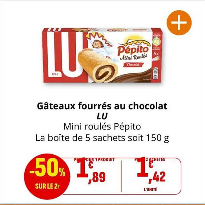 Gâteaux fourrés au chocolat LU