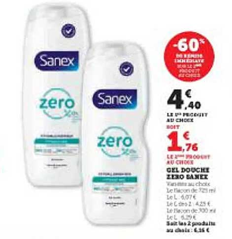Gel Douche Zero Sanex