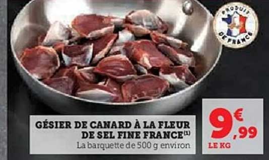 GÉSIER DE CANARD À LA FLEUR DE SEL FINE FRANCE